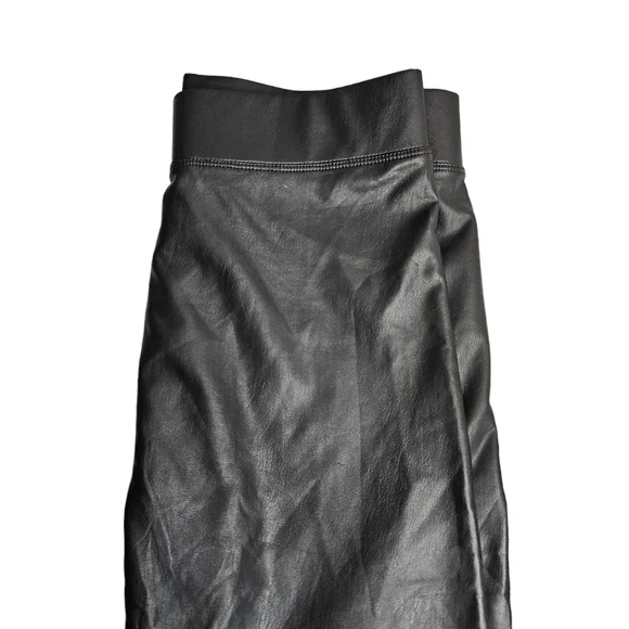 CI Sono Black Faux Leather Leggings Stretch Vegan Leather NWOT Ladies Size XL - Picture 3 of 11